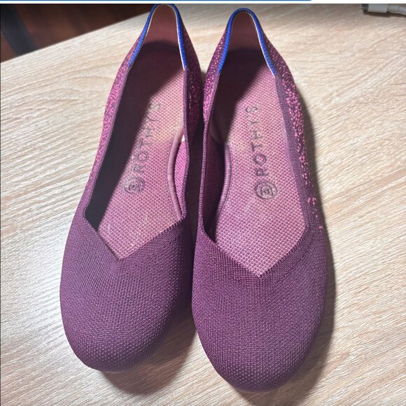 Rothy’s Burgundy Fig Python The Flat - Size 8.5 - Picture 6 of 7